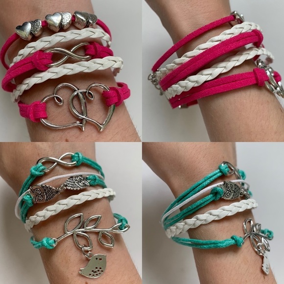 NEW Pick 1 Layered Leather Charm Bracelet - Picture 5 of 10